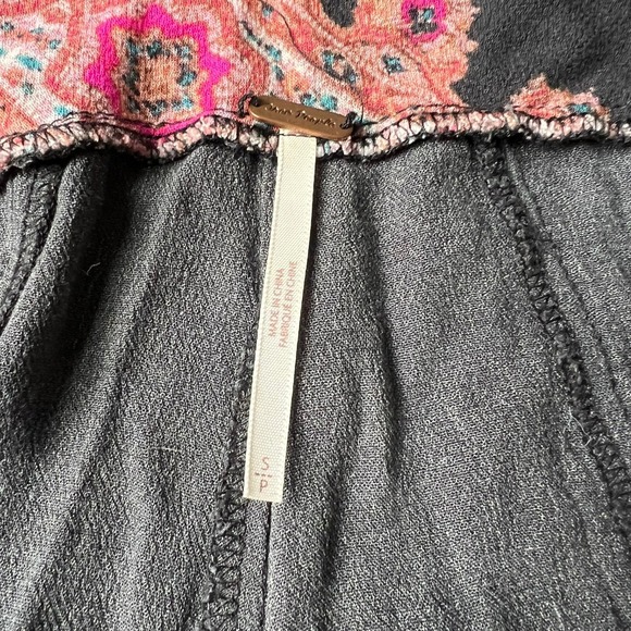 Free People Heart Snatcher Paisley Print Wide Leg Jumpsuit S Boho Festival Beach - Picture 7 of 10